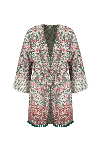 Kimono &agrave; imprim&eacute; color&eacute;