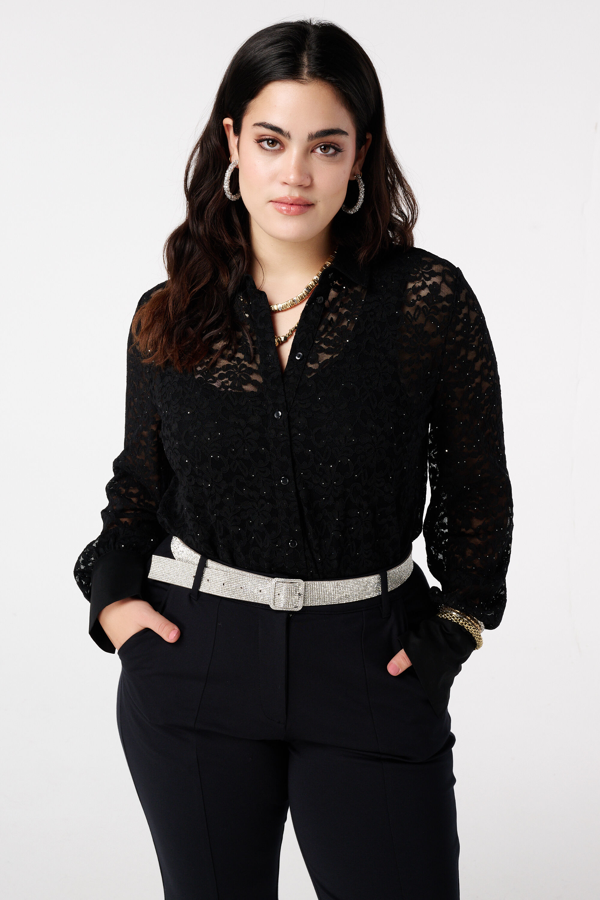 Ceinture avec strass et boucle