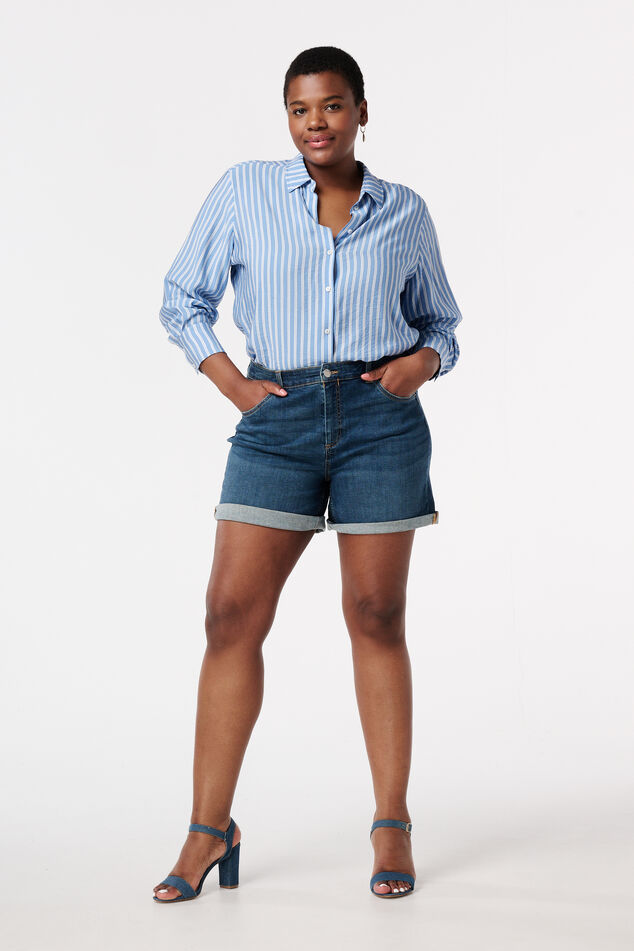 Short en jean avec tissu extensible image number 0