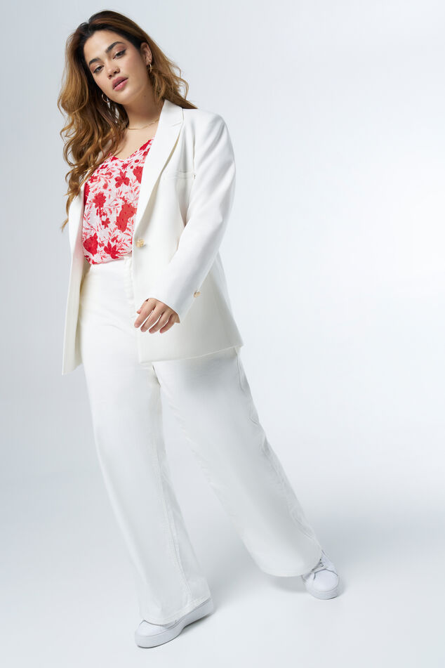 Blazer ample avec bouton doré image number 5