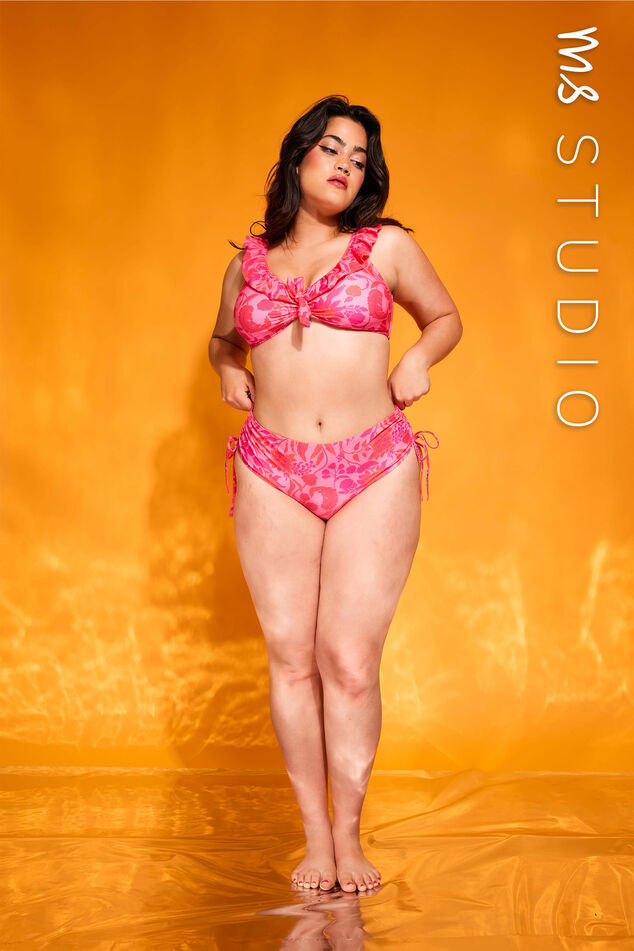 Bas de bikini taille haute à imprimé image number 0