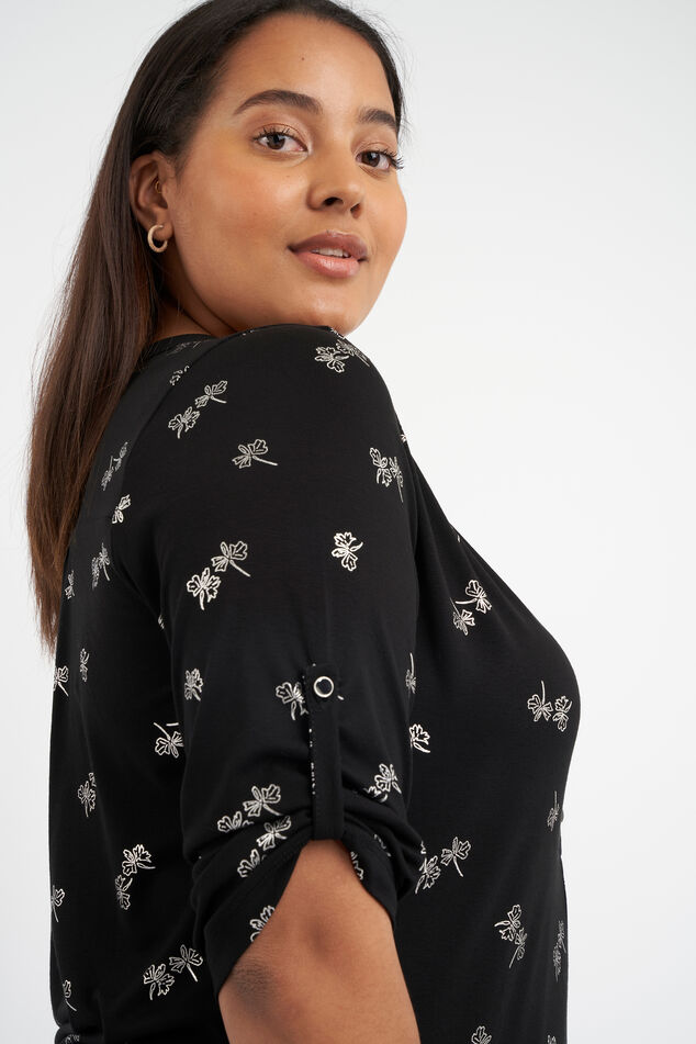 Haut à imprimé métallisé image number 4