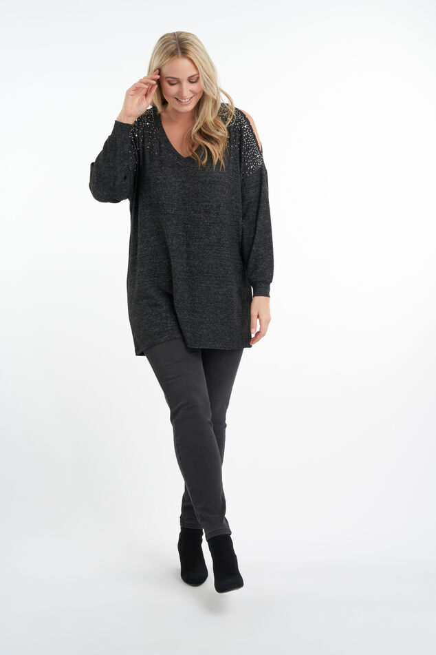 Haut avec strass et perles image number 6