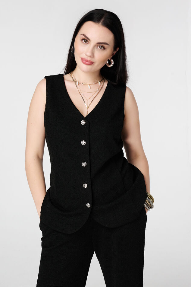 Gilet avec boutons et lurex image number 0