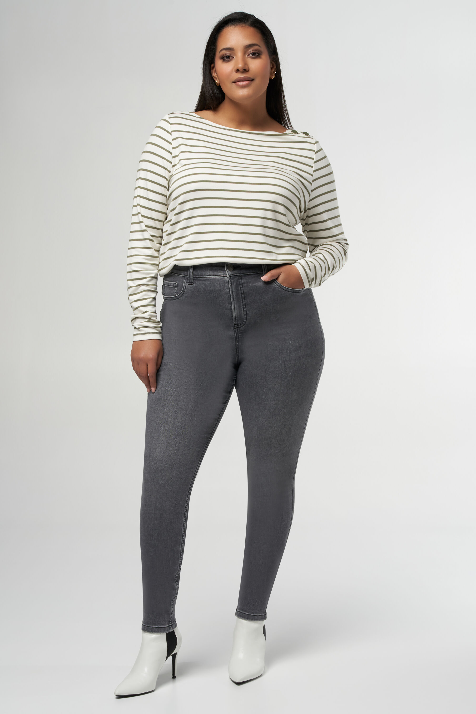 Jean skinny taille haute CHERRY image number 6