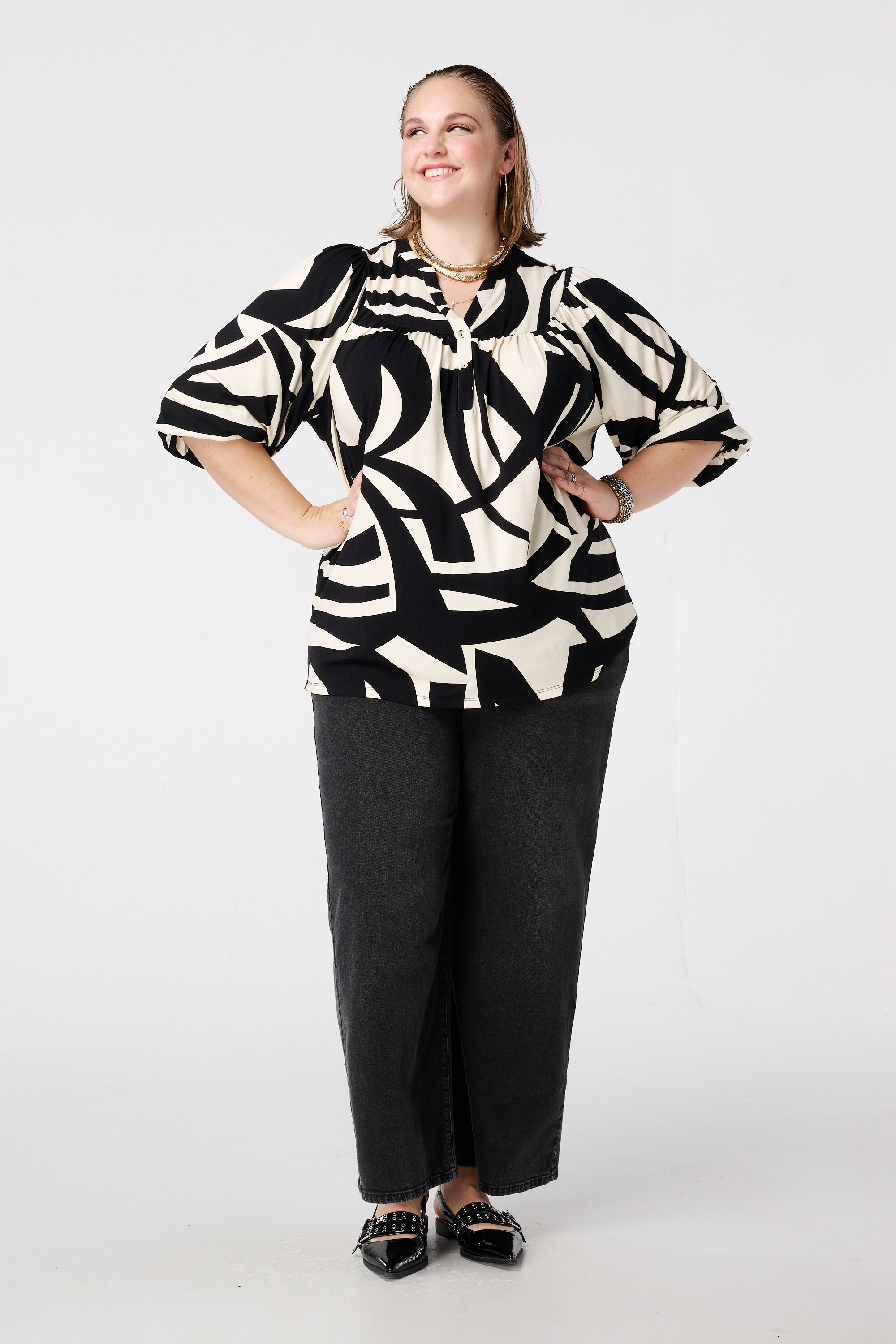 Top en jersey &agrave; imprim&eacute; image number 5