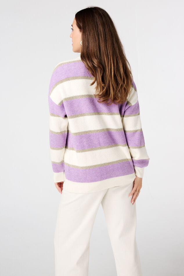 Pull rayé avec lurex image number 3