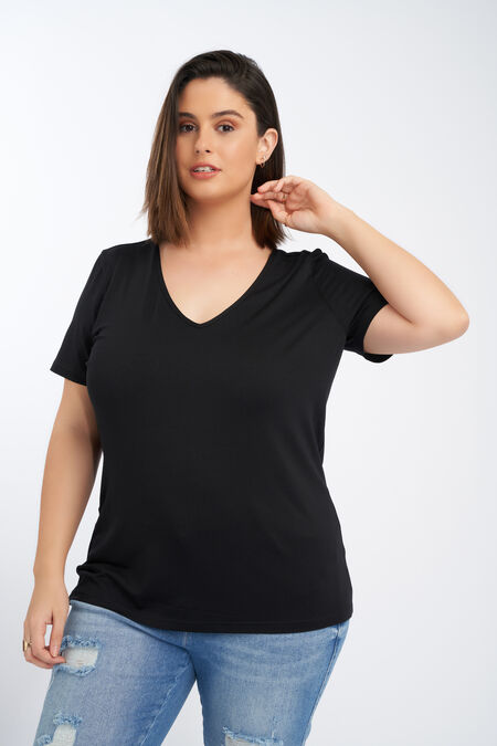Lot de 2 t-shirts avec col en V Lot de 2 t-shirts avec col en V