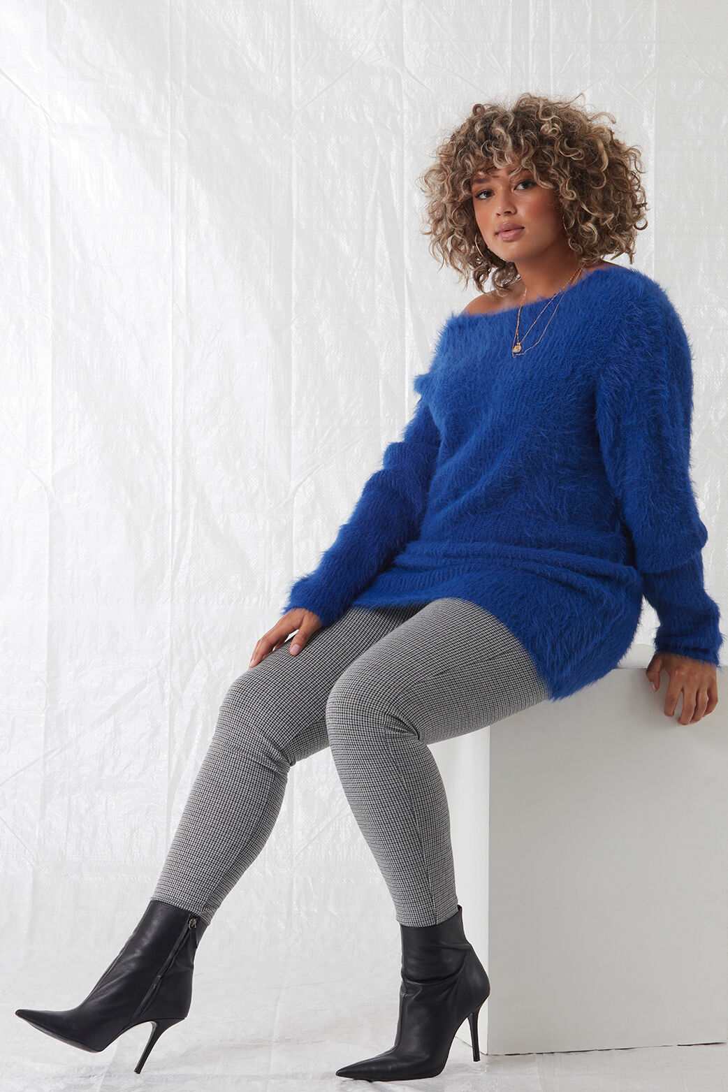 Legging en maille avec imprim&eacute; image number 4