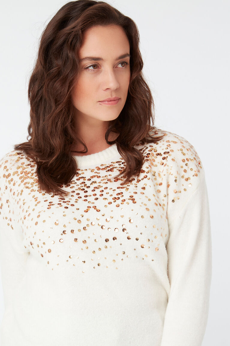 Pull-over &agrave; paillettes image number 7