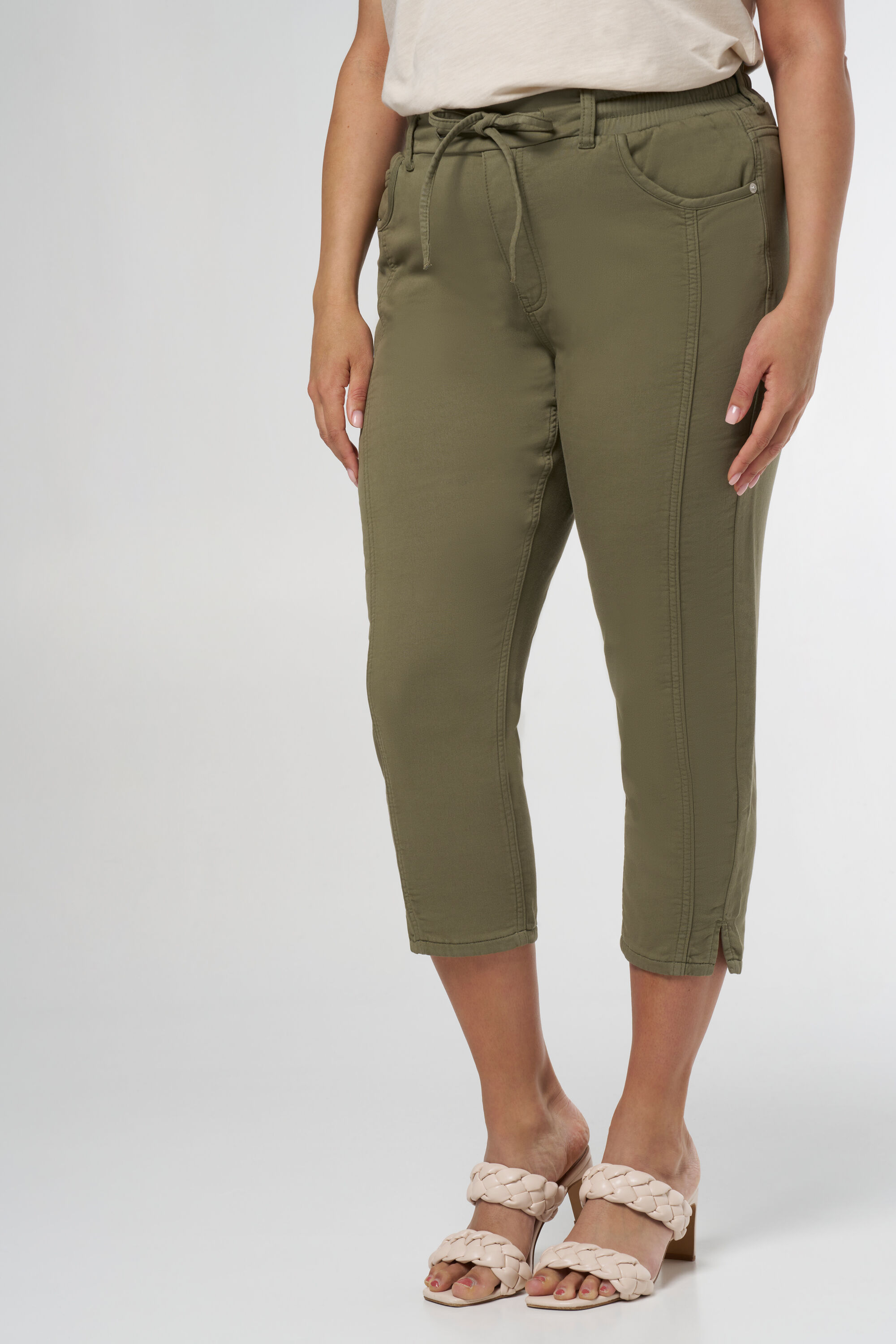 Pantalon longueur cheville avec ceinture &eacute;lastique confortable image number 5