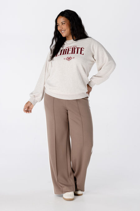 Pantalon large avec rayures contrastantes Pantalon large avec rayures contrastantes