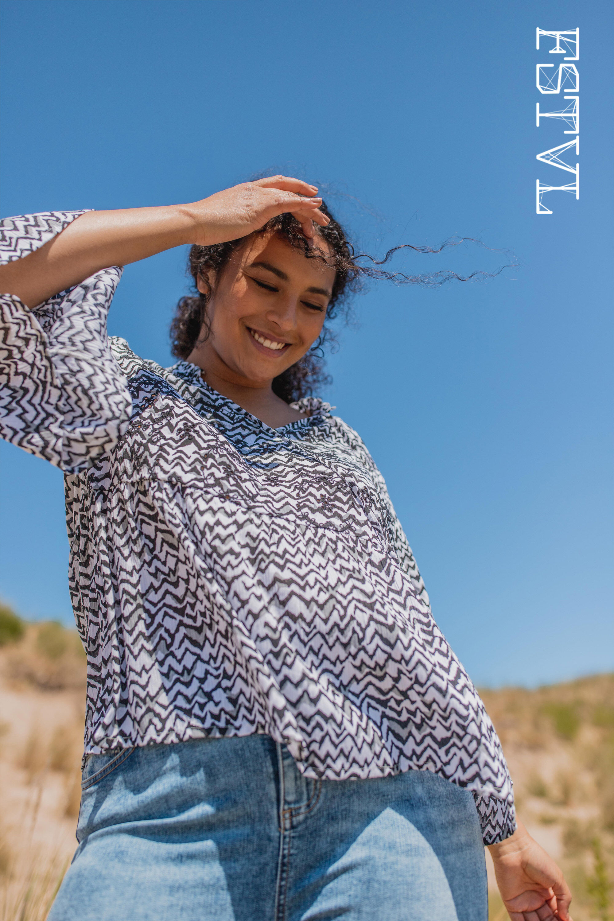 Chemisier &agrave; manches trompette