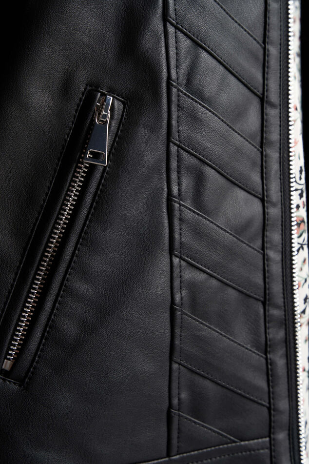 Veste motard en similicuir image number 4