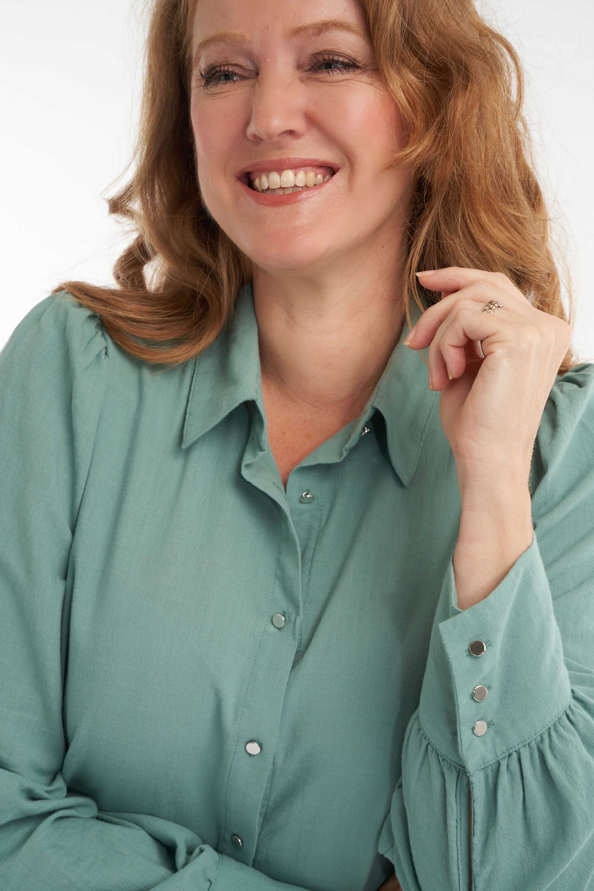 Chemisier &agrave; manches bouffantes image number 5