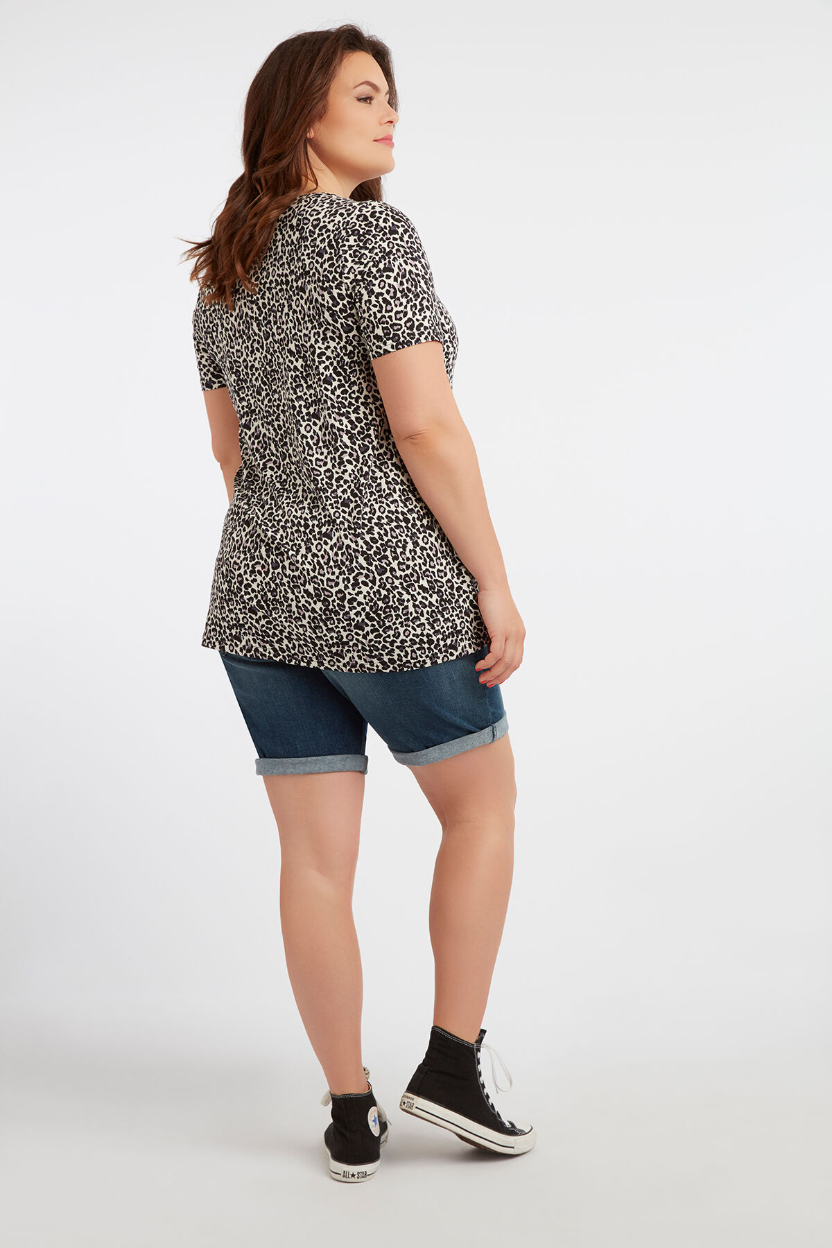 T-shirt avec fente en V et bretelles crois&eacute;es image number 3