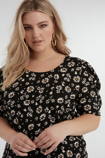 T-shirt avec manches bouffantes