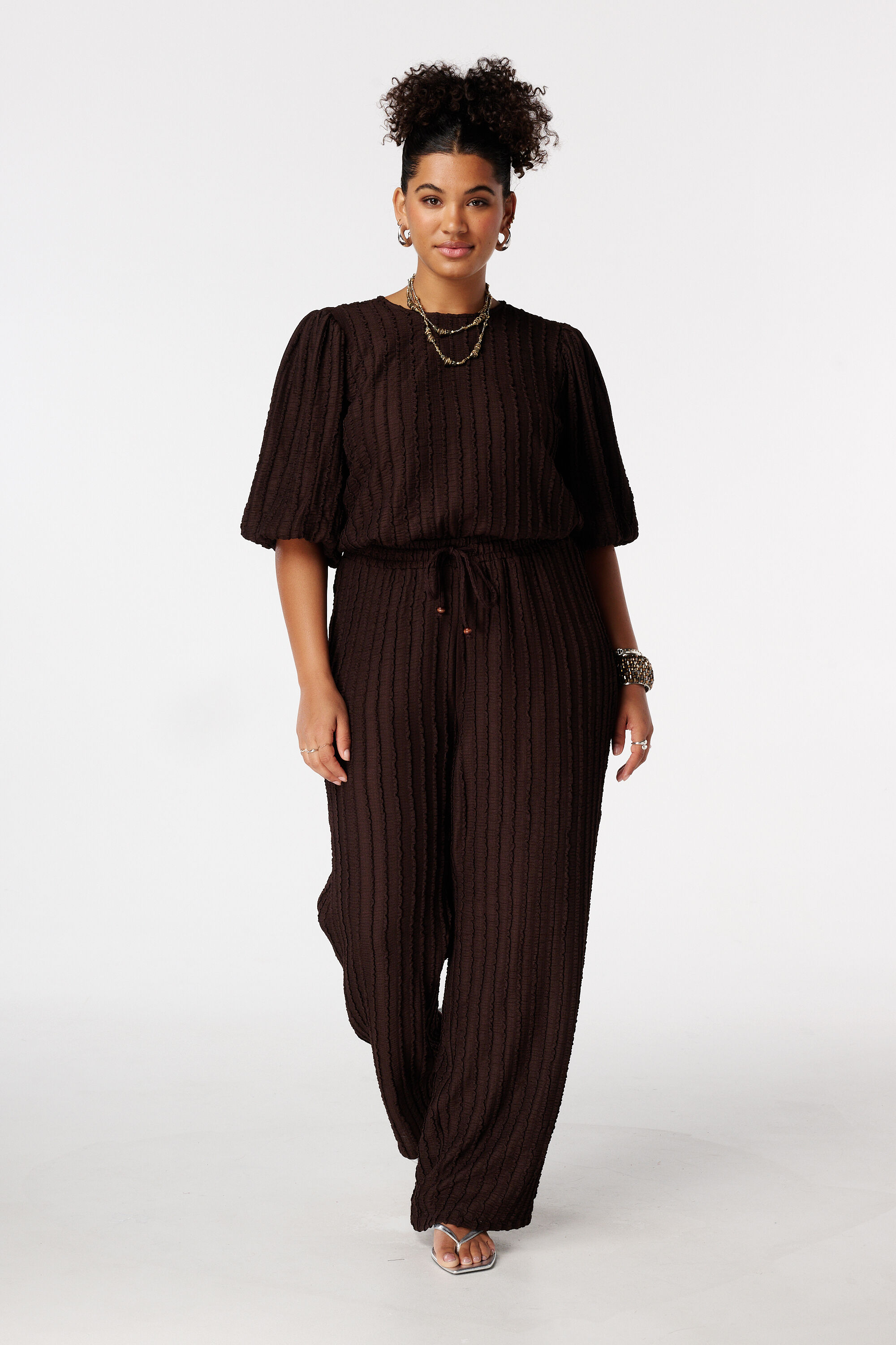 Pantalon avec taille &eacute;lastique image number 0