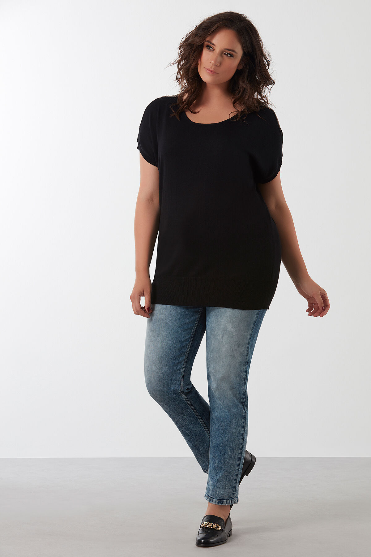 Jean jambe &eacute;vas&eacute;e ROSE image number 4