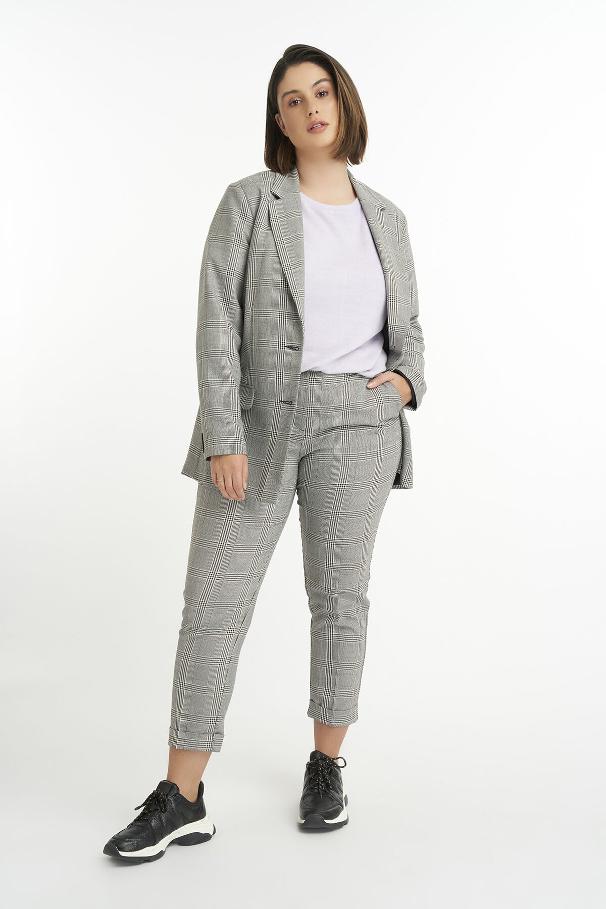 Blazer &agrave; carreaux image number 5