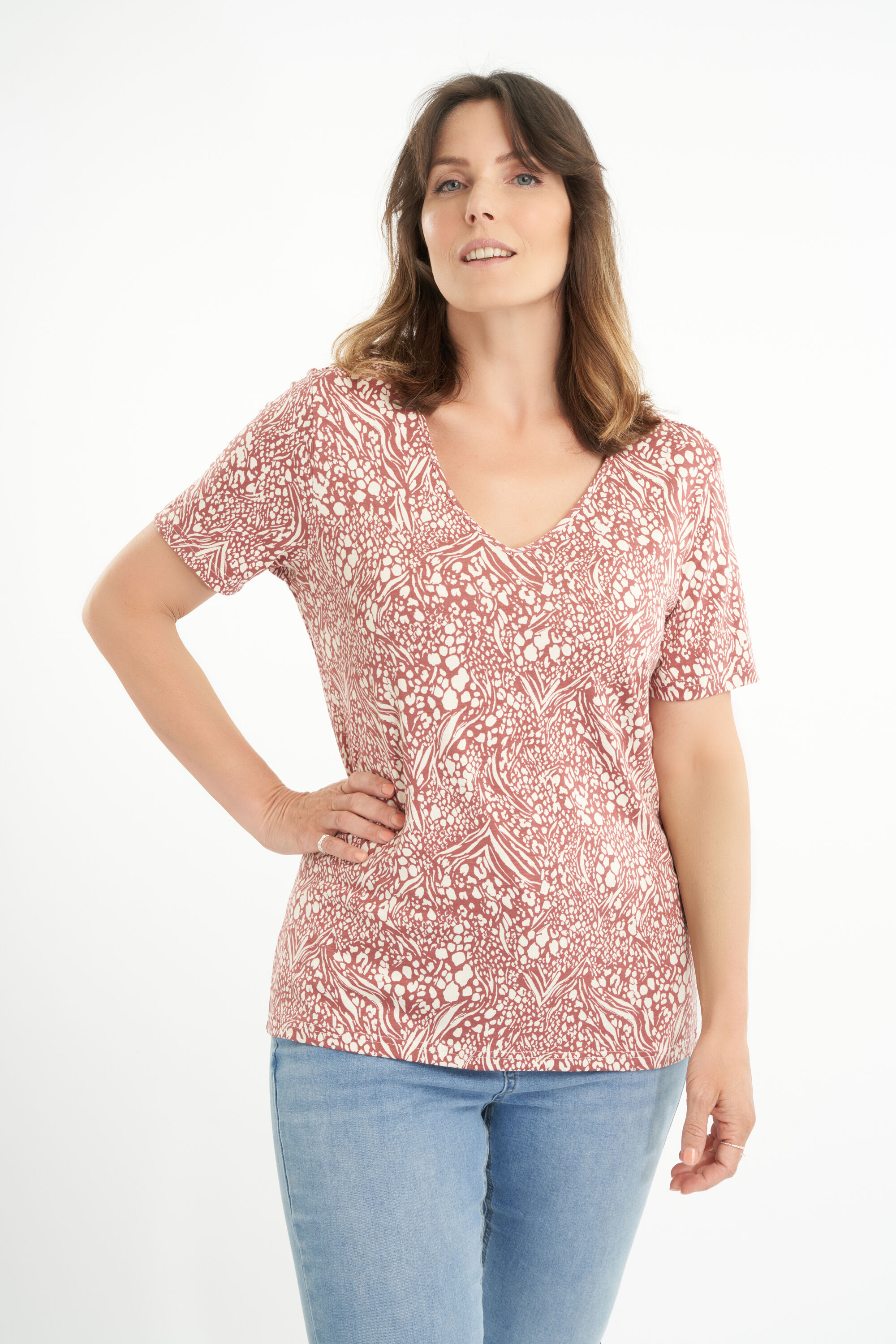 T-shirt avec col en V