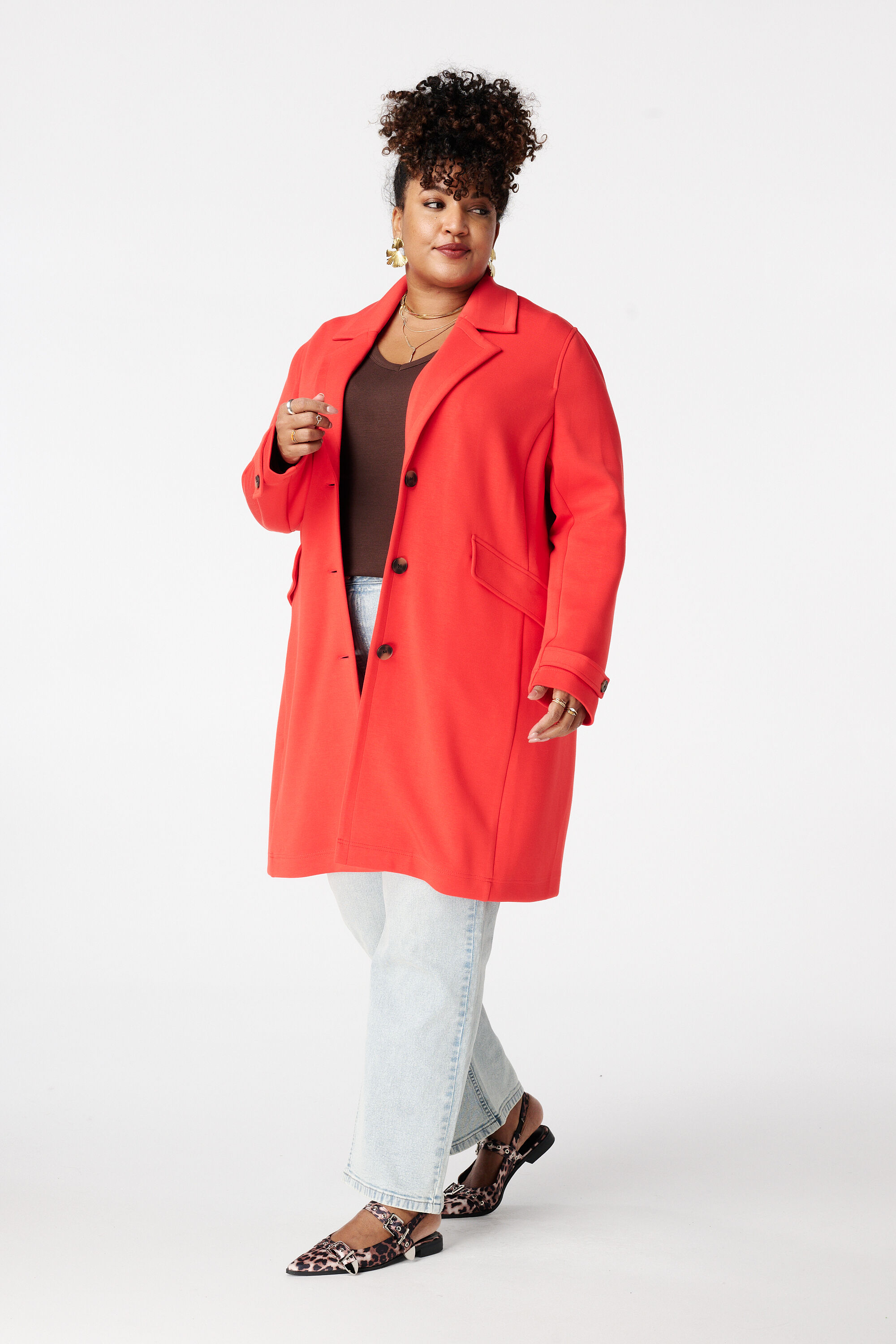 Manteau avec fermeture &agrave; boutons image number 5