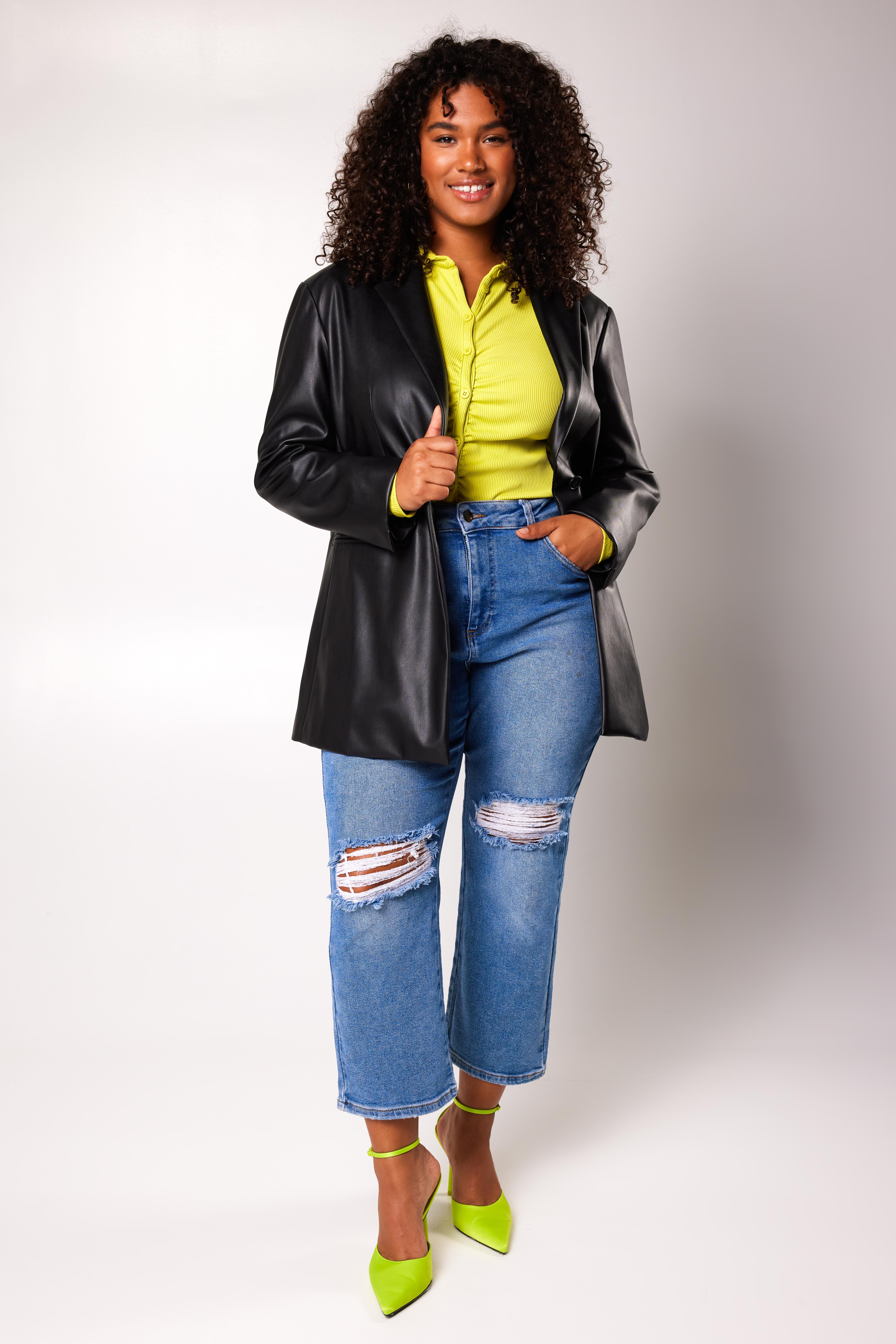 Blazer en similicuir image number 7