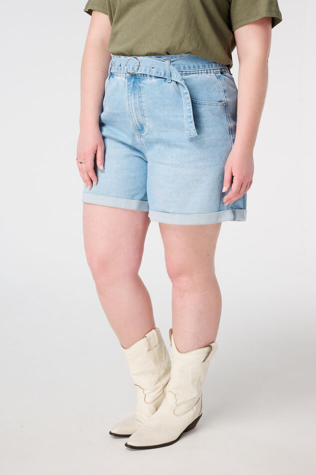 Short en jean avec ceinture image number 5