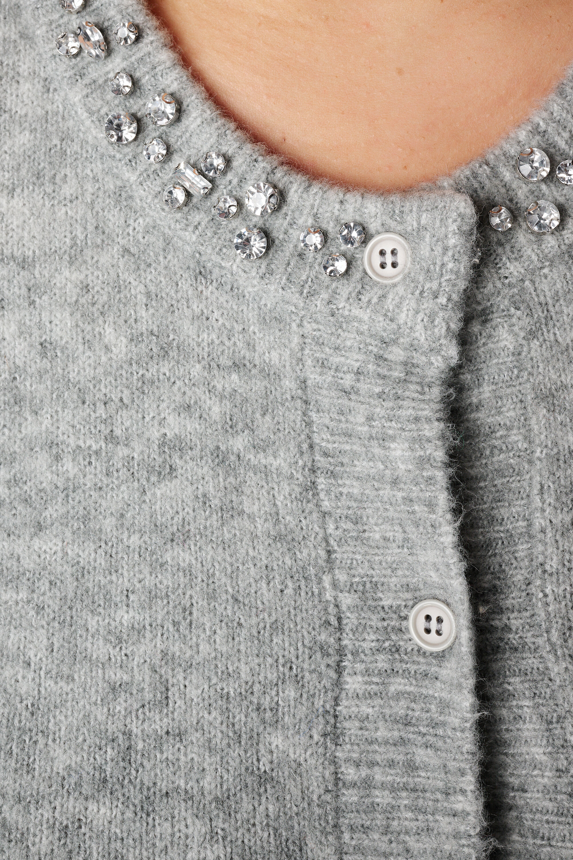 Cardigan en maille fine avec d&eacute;tails en losanges image number 6