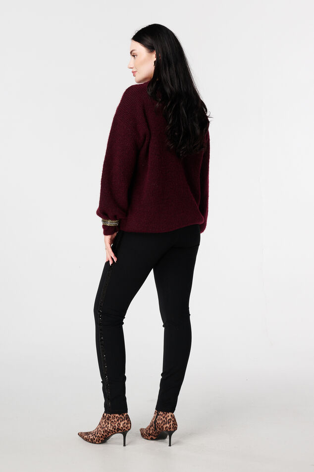 Legging skinny à paillettes et bande latérale image number 3