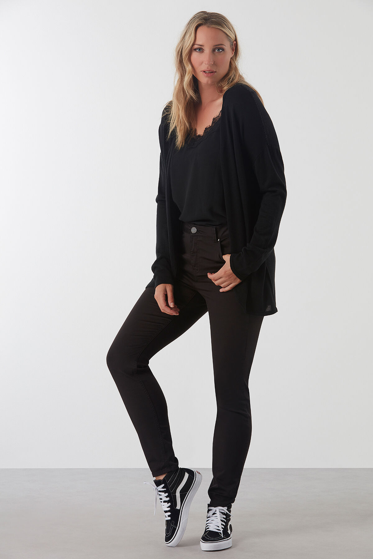 Cardigan ouvert avec imprim&eacute; tigre image number 3