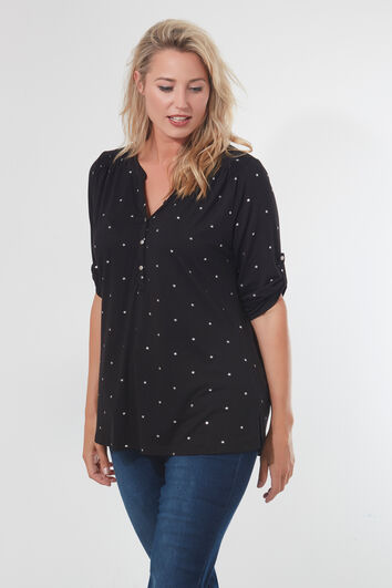 Haut imprim&eacute; brillant