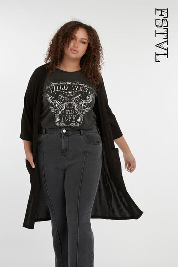 Cardigan long ouvert