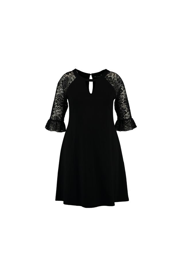Robe avec manches en dentelle image number 2
