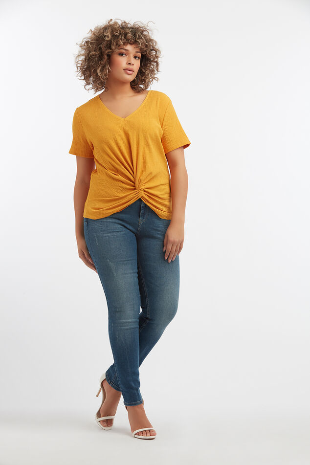 T-shirt avec détail noué image number 3