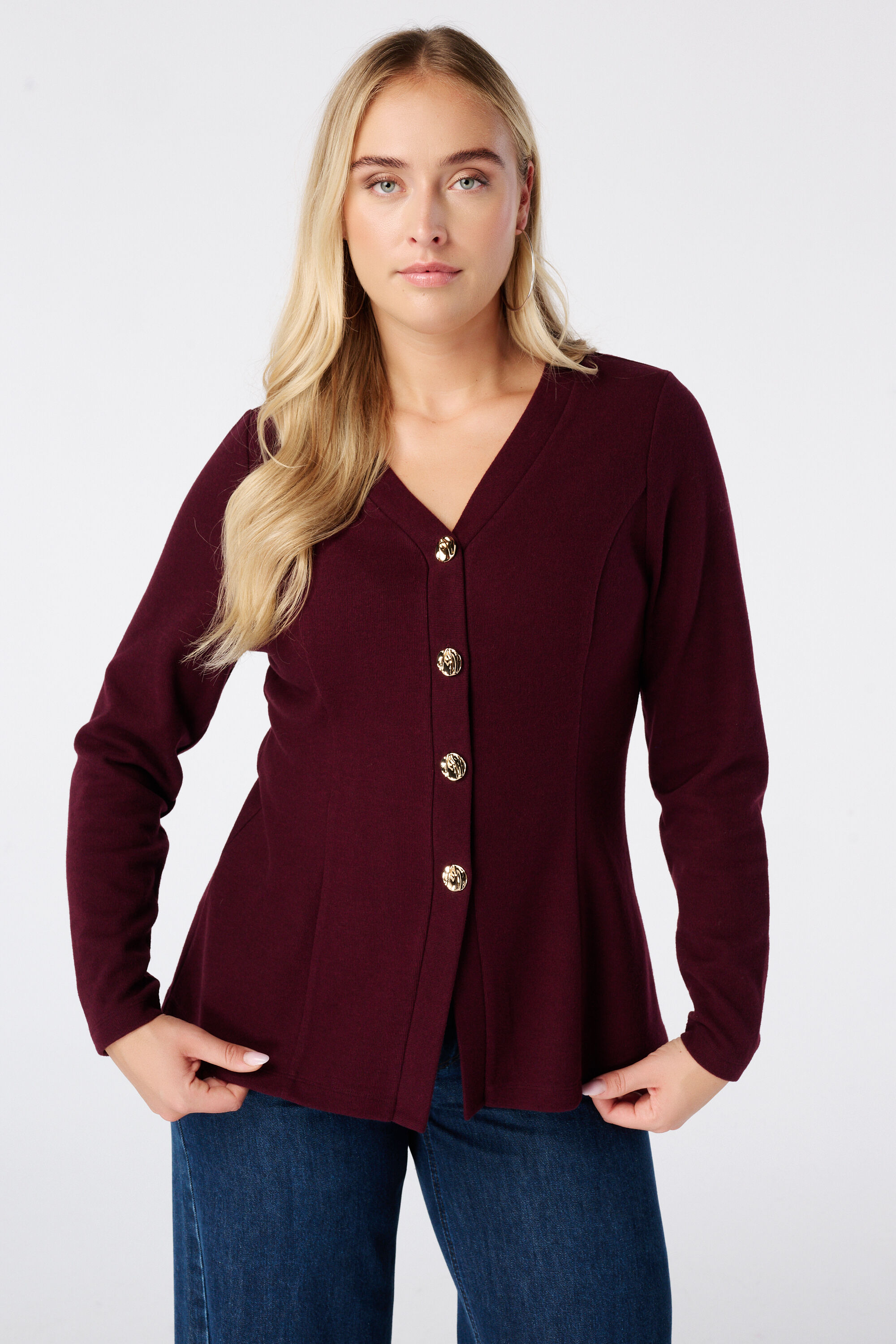 Top &agrave; boutons dor&eacute;s