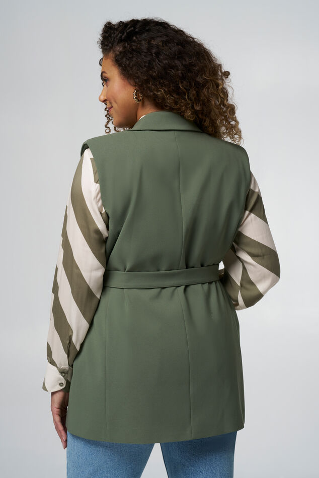Gilet avec ceinture assortie image number 3