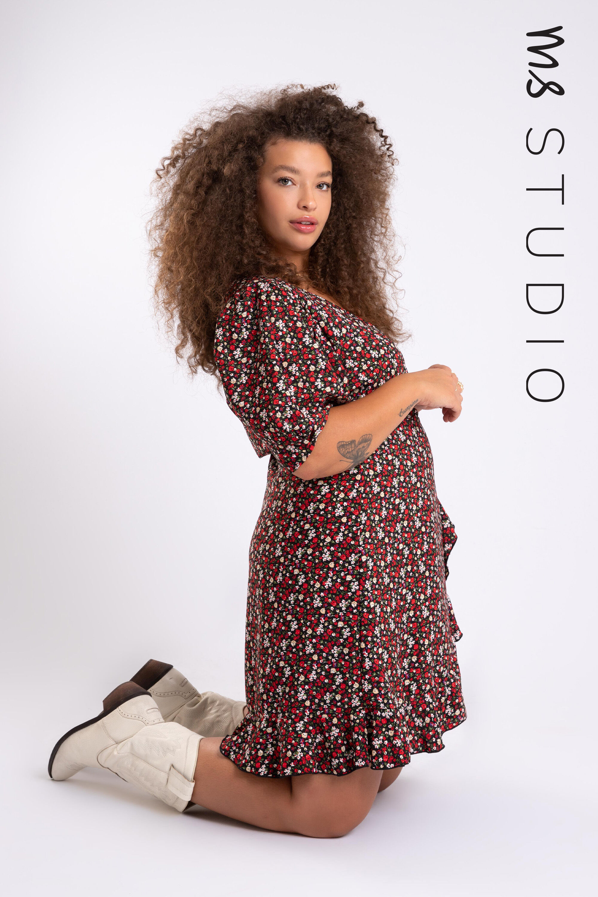 Robe portefeuille &agrave; imprim&eacute;