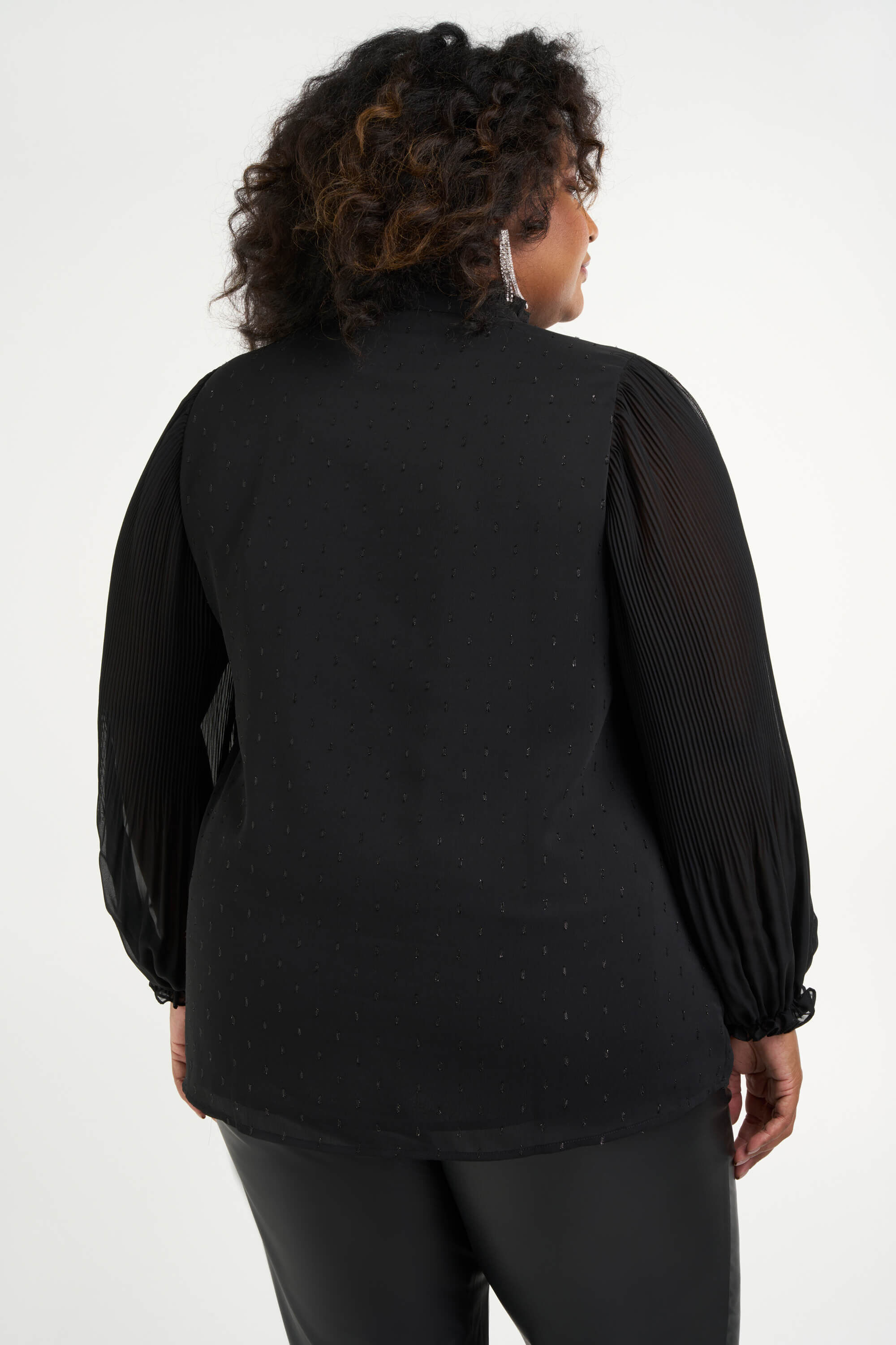 Chemisier &agrave; manches pliss&eacute;es image number 3