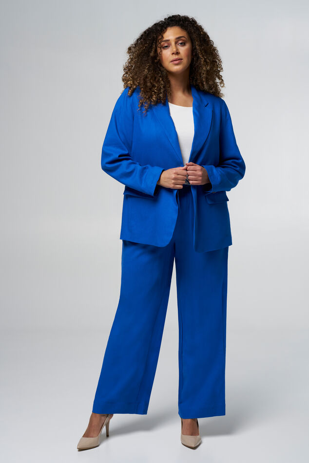 Blazer en lin à coupe droite image number 5