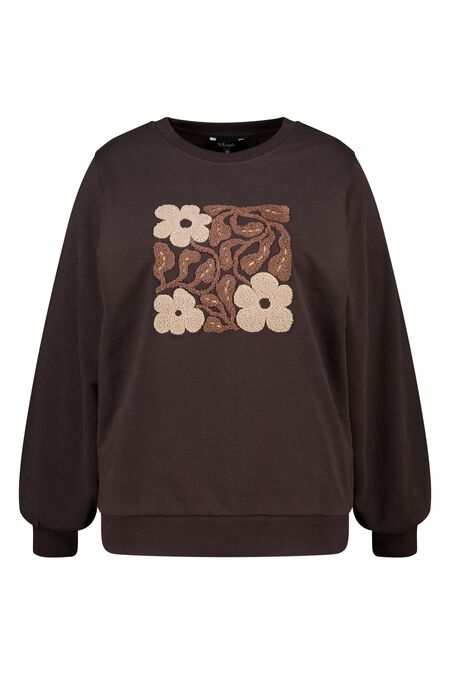 Sweat-shirt avec imprimé brodé
