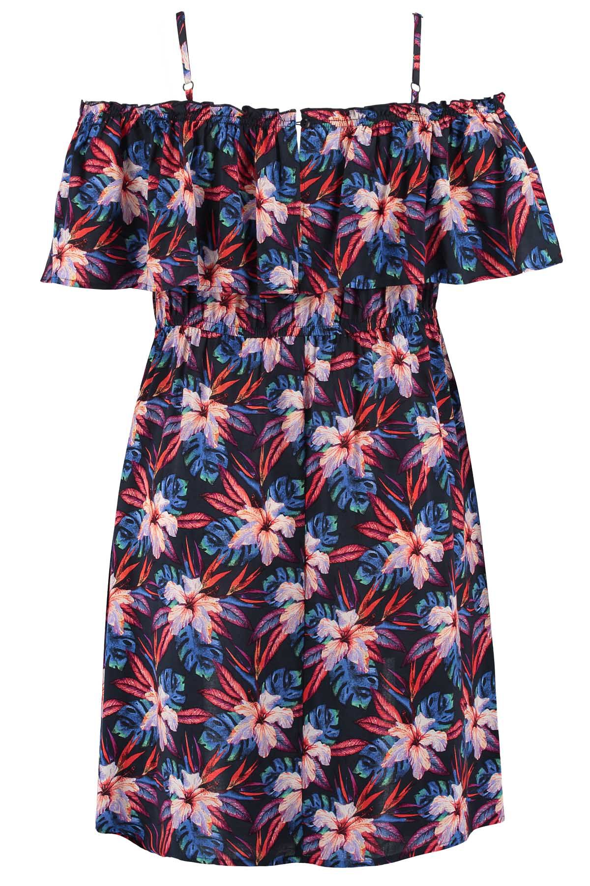 Robe imprim&eacute;e &agrave; &eacute;paules d&eacute;nud&eacute;es image number 3