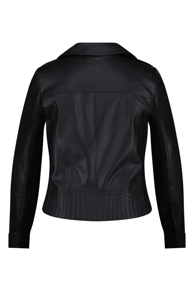 Veste avec un aspect cuir et des détails argentés. image number 2