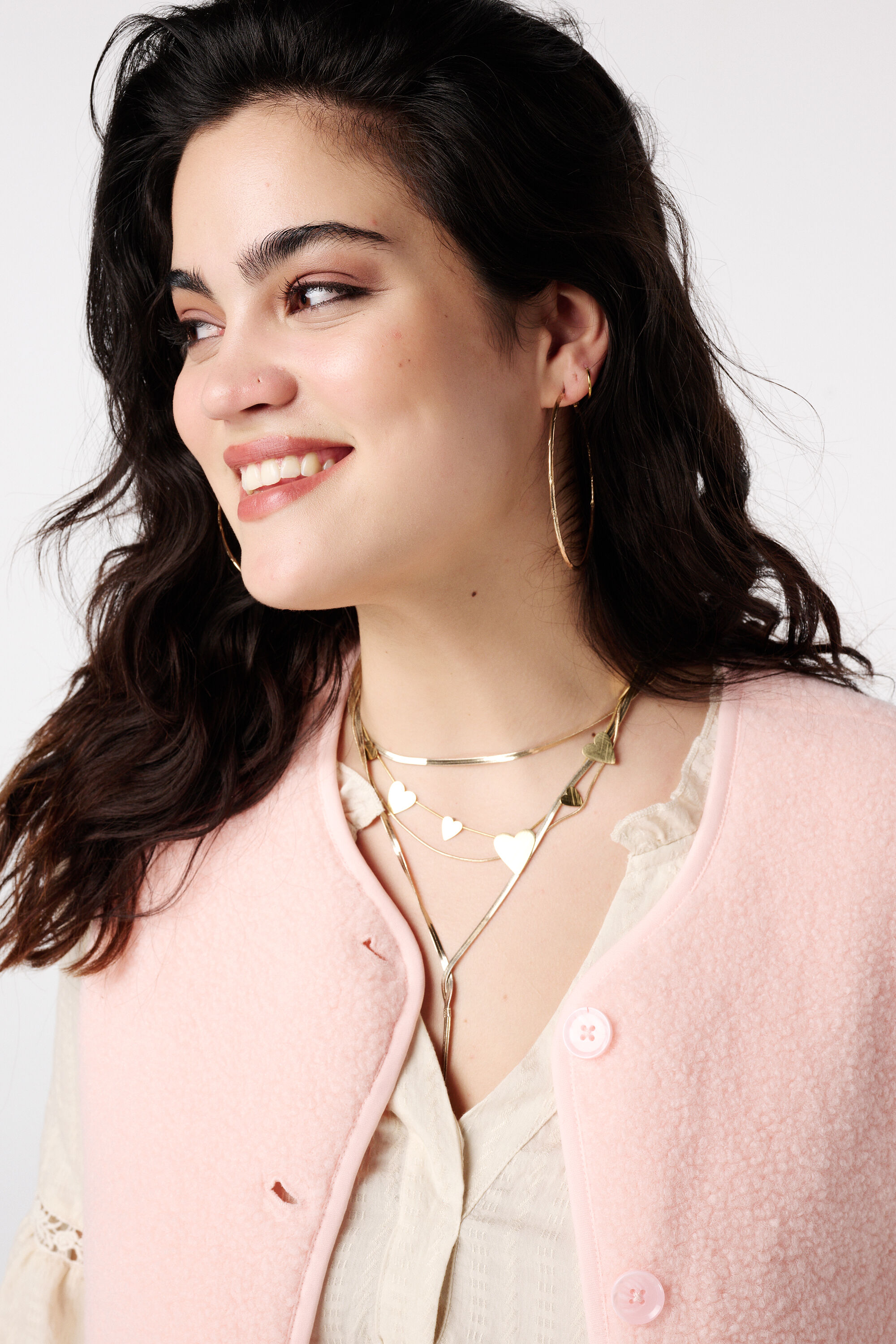 Gilet teddy avec fermeture boutonn&eacute;e image number 4