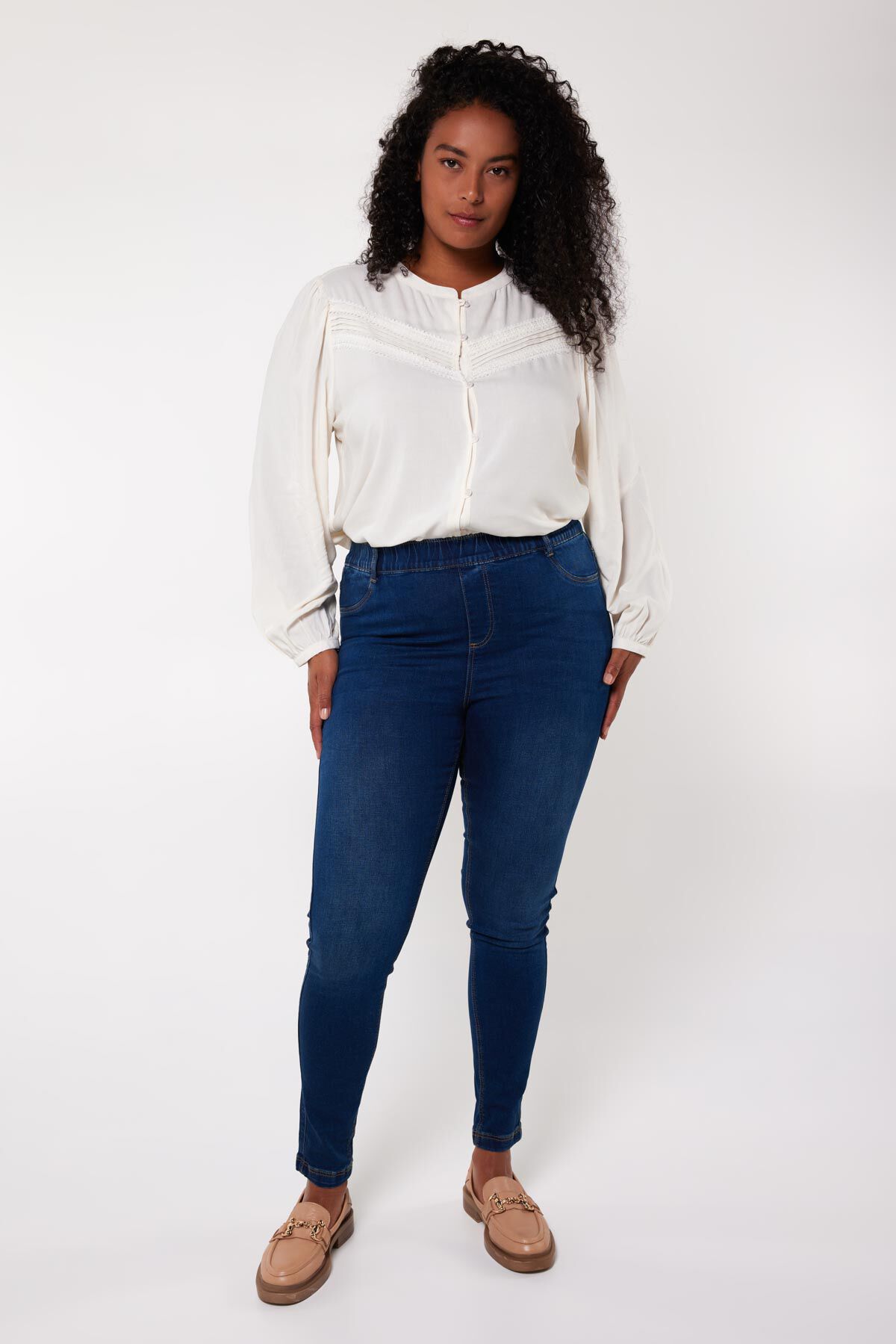 Femme La Modeuse Tregging Bleu Tartan À Fentes Zippées Bleu Marine |  Leggings \u003e Cosme Nail