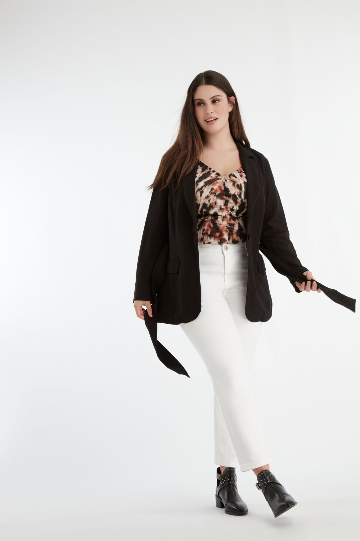 Blazer ceintur&eacute; image number 5