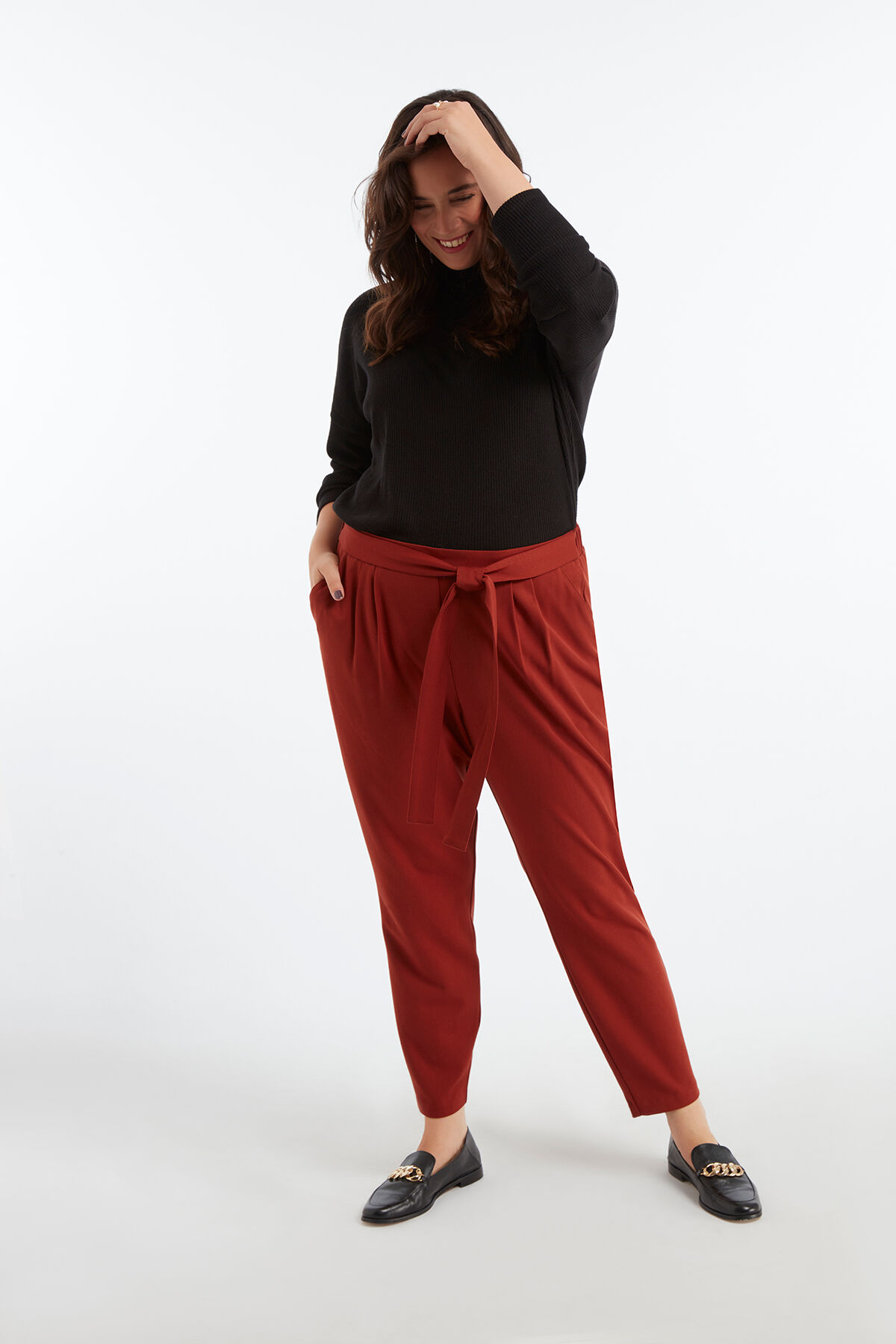 Femmes Pantalon taille fronc e MS Mode