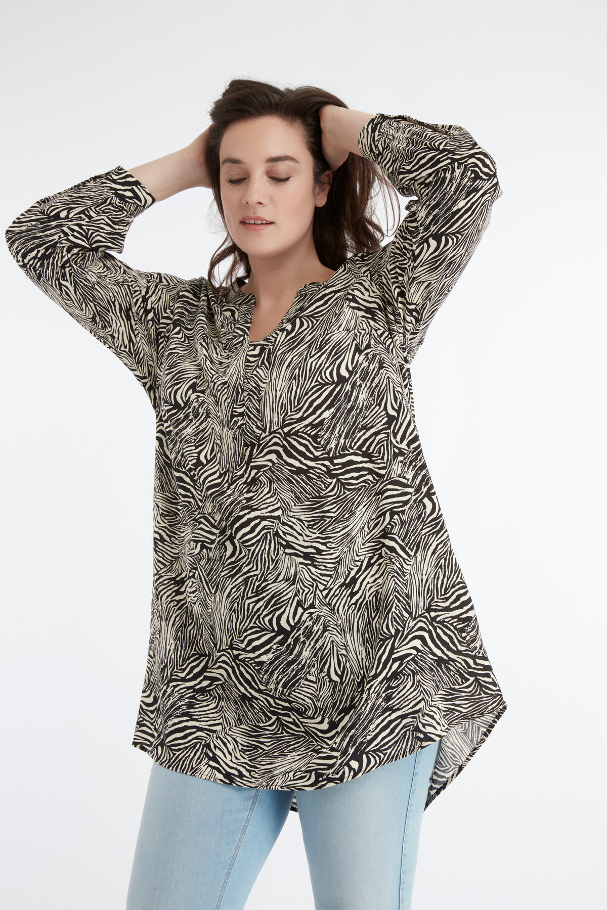 Chemisier &agrave; imprim&eacute; z&egrave;bre image number 5