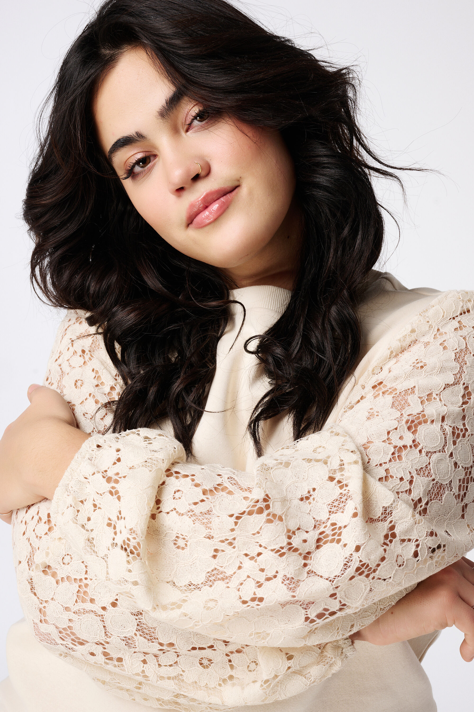 Haut avec manches en dentelle image number 4