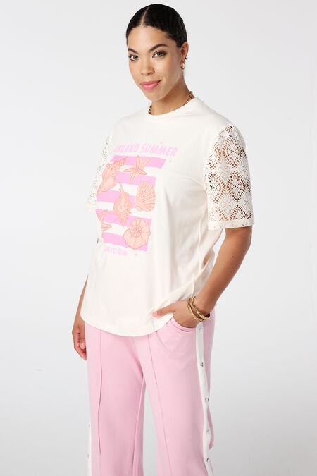 T-shirt à manches brodées T-shirt à manches brodées